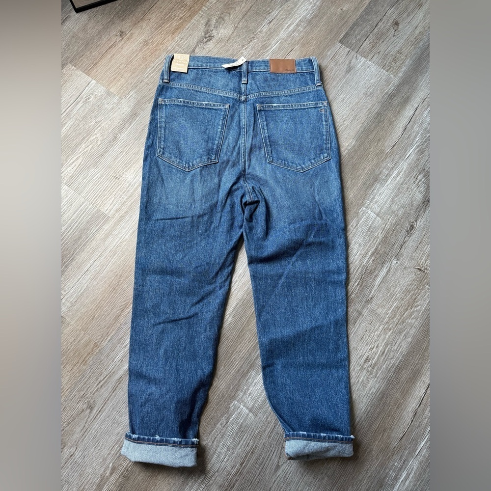 NWT Madewell High Rise Stove Pipe Denim Jeans Relaxed Fit Straight Blue Size 30 - Picture 5 of 6